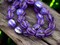 *12* 10mm Purple Washed Matte Purple AB Faceted Round Melon Beads